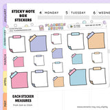 Seaside Sticky Notes Planner Stickers