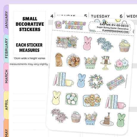 Sugar Bunny Small Decorative Planner Sticker