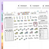 Sugar Bunny Fitness Planner Stickers