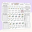 Sugar Bunny Fitness Planner Stickers