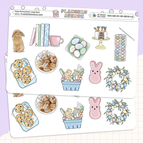 Sugar Bunny Deluxe Decorative Planner Sticker