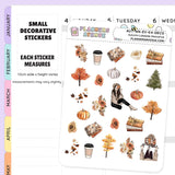 Autumn Lake Small Decorative Planner Sticker