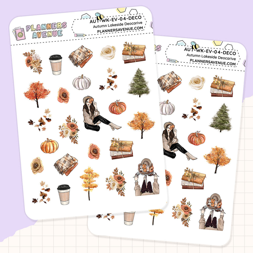 Autumn Lake Small Decorative Planner Sticker