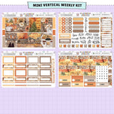 Autumn Lake Vertical Weekly Sticker Foiled Kit (ROSE GOLD FOIL)