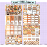 Autumn Lake Vertical Weekly Sticker Foiled Kit (ROSE GOLD FOIL)