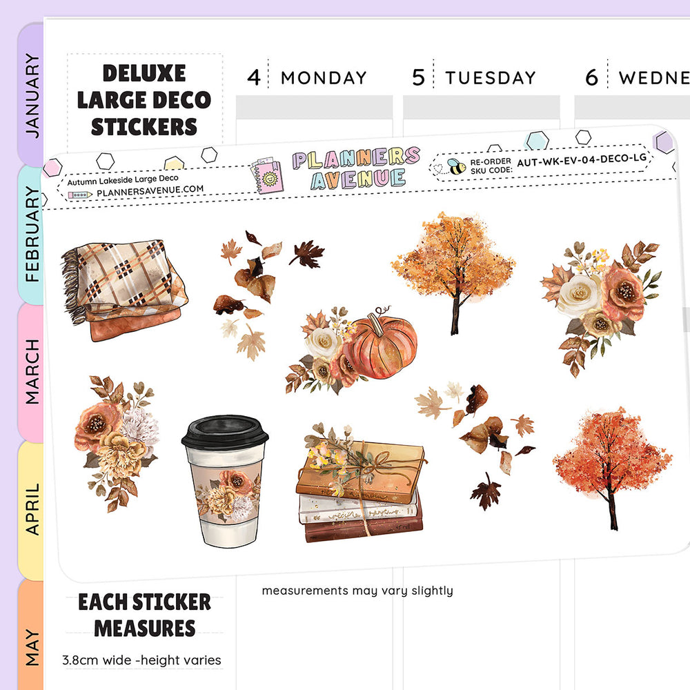 Autumn Lake Deluxe Decorative Planner Sticker