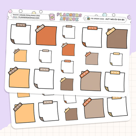 Autumn Lake Sticky Notes Planner Stickers