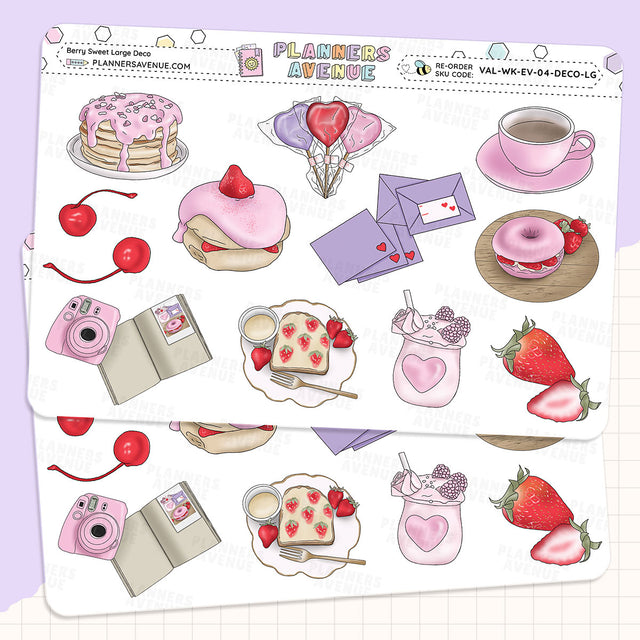 Berry Sweet Deluxe Decorative Planner Sticker