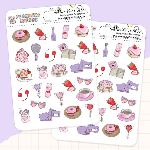 Berry Sweet Small Decorative Planner Sticker