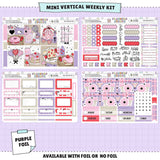 Berry Sweet Vertical Weekly Sticker Foiled Kit (PURPLE FOIL)