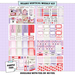 Berry Sweet Vertical Weekly Sticker Foiled Kit (PURPLE FOIL)