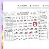 Berry Sweet Fitness Planner Stickers