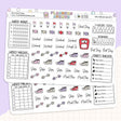 Berry Sweet Fitness Planner Stickers