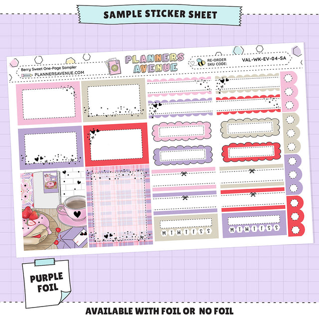 Berry Sweet Planner Stickers Sampler