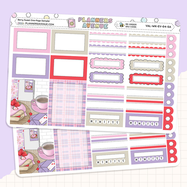 Berry Sweet Planner Stickers Sampler