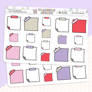 Berry Sweet Sticky Notes Planner Stickers