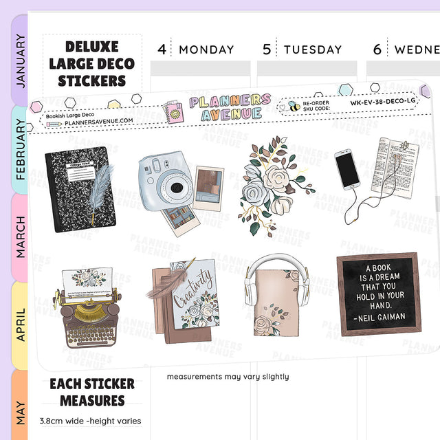 Bookish Deluxe Decorative Planner Sticker