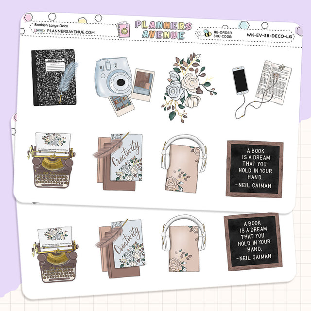 Bookish Deluxe Decorative Planner Sticker