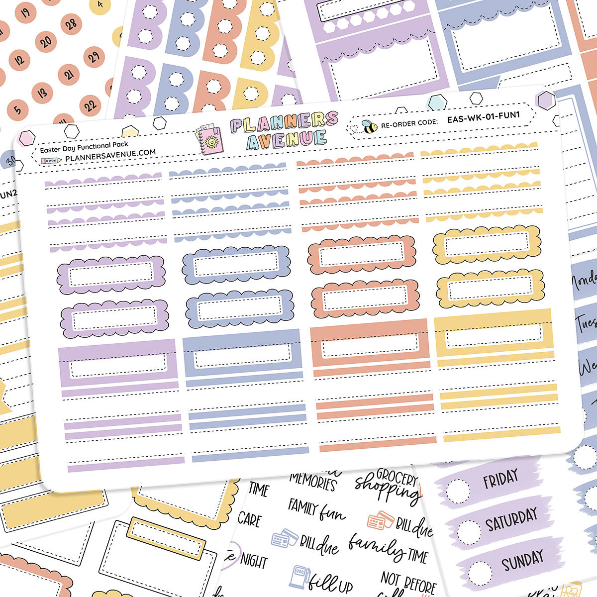 Easter Day Functional Sticker Kit Pack