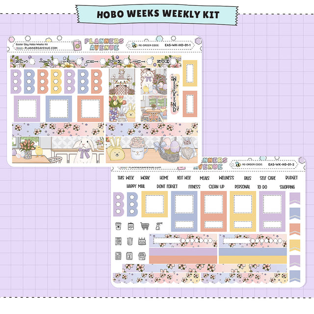 Easter Day Hobonichi Weeks Sticker Foiled Kit (GOLD FOIL)