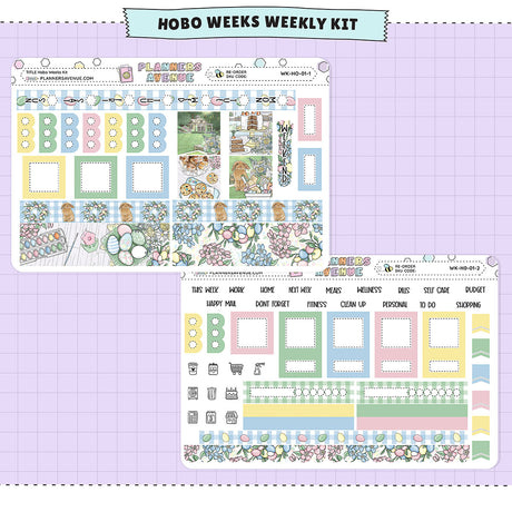 Sugar Bunny Hobonichi Weeks Sticker Foiled Kit (HOLO SILVER FOIL)