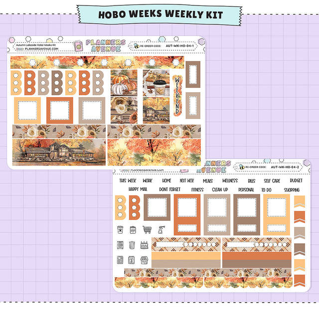 Autumn Lake Hobonichi Weeks Sticker Foiled Kit (ROSE GOLD FOIL)