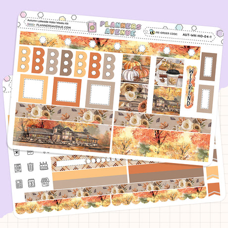 Autumn Lake Hobonichi Weeks Sticker Foiled Kit (ROSE GOLD FOIL)