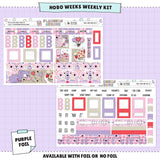 Berry Sweet Hobonichi Weeks Sticker Foiled Kit (PURPLE FOIL)