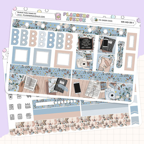 Bookish Hobonichi Weeks Sticker Foiled Kit (SILVER FOIL)