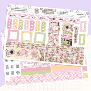 Cherry Blossoms Hobonichi Weeks Sticker Foiled Kit (GOLD FOIL)