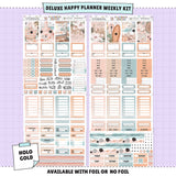 Pink Sands Happy Planner Weekly Sticker Foiled Kit (HOLO GOLD FOIL)