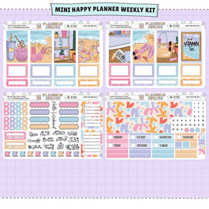 Seaside Happy Planner Weekly Sticker Foiled Kit (HOLO SILVER FOIL)