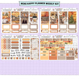 Autumn Lake Happy Planner Weekly Sticker Foiled Kit (ROSE GOLD FOIL)