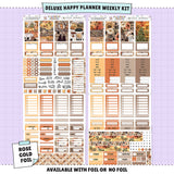 Autumn Lake Happy Planner Weekly Sticker Foiled Kit (ROSE GOLD FOIL)