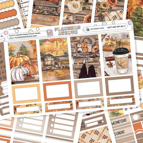 Autumn Lake Happy Planner Weekly Sticker Foiled Kit (ROSE GOLD FOIL)
