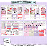 Berry Sweet Happy Planner Weekly Sticker Foiled Kit (PURPLE FOIL)