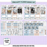 Bookish Happy Planner Weekly Sticker Foiled Kit (SILVER FOIL)