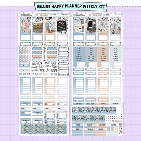 Bookish Happy Planner Weekly Sticker Kit no foil