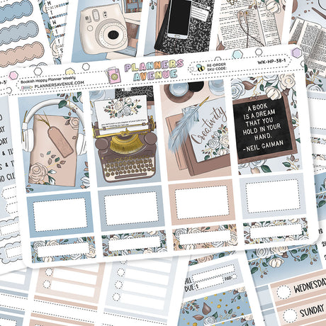 Bookish Happy Planner Weekly Sticker Foiled Kit (SILVER FOIL)