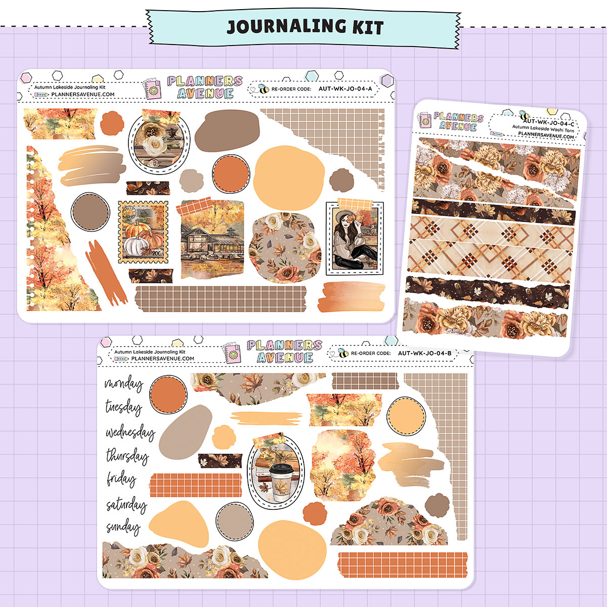 Autumn Lake Journaling Sticker Kit