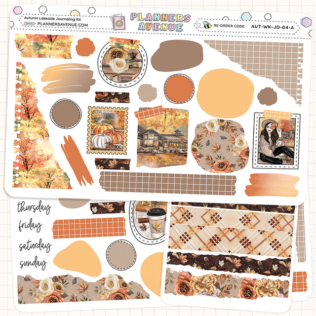 Autumn Lake Journaling Sticker Kit