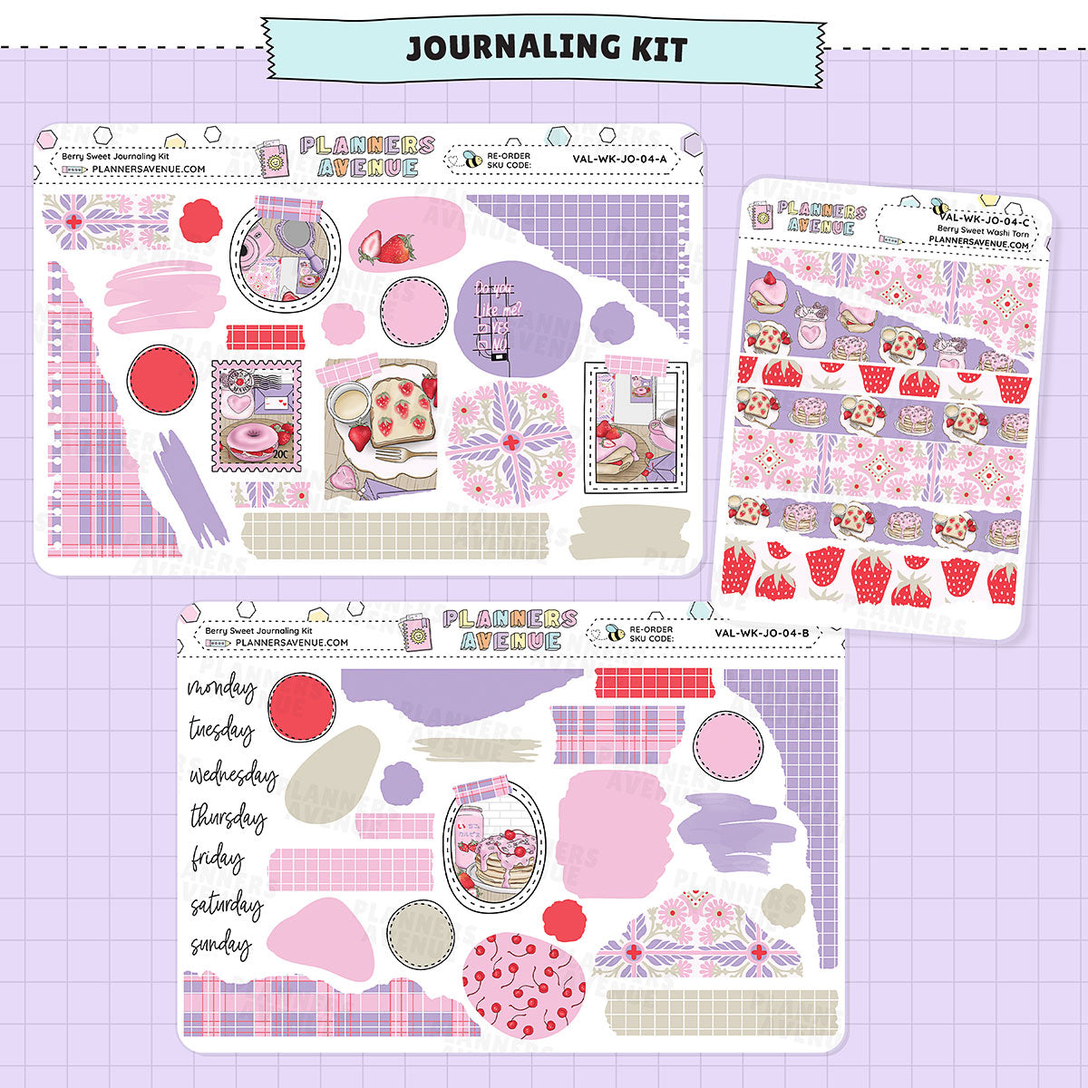 Berry Sweet Journaling Sticker Kit