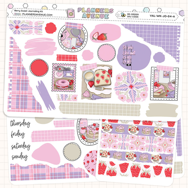 Berry Sweet Journaling Sticker Kit