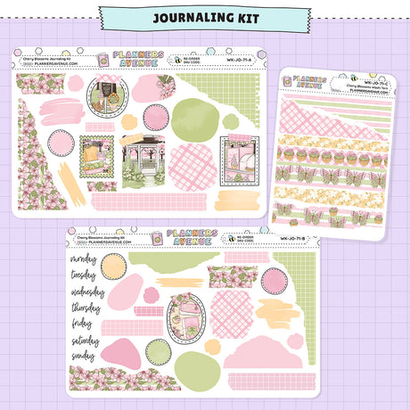 Cherry Blossoms Journaling Sticker Kit