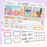 Seaside Lime Weekly Planner Sticker Foiled Kit (HOLO SILVER FOIL)