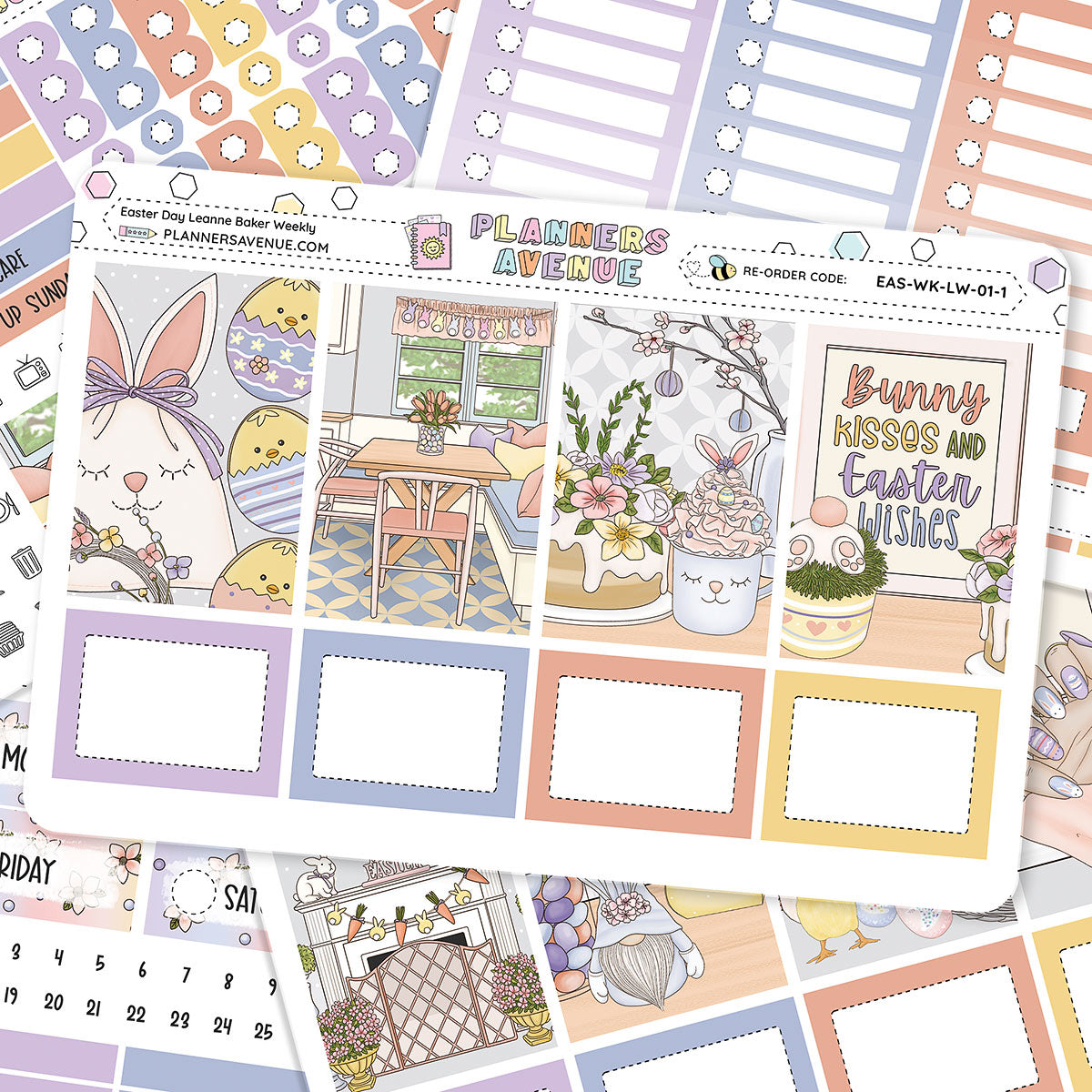 Easter Day Leanne Baker Weekly Sticker Foiled Kit