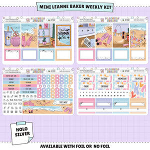 Seaside Leanne Baker Weekly Sticker Foiled Kit (HOLO SILVER FOIL)