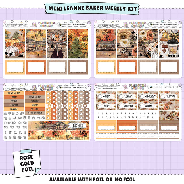 Autumn Lake Leanne Baker Weekly Sticker Foiled Kit (ROSE GOLD FOIL)