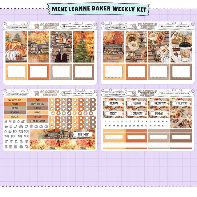 Autumn Lake Leanne Baker Weekly Sticker Foiled Kit (ROSE GOLD FOIL)