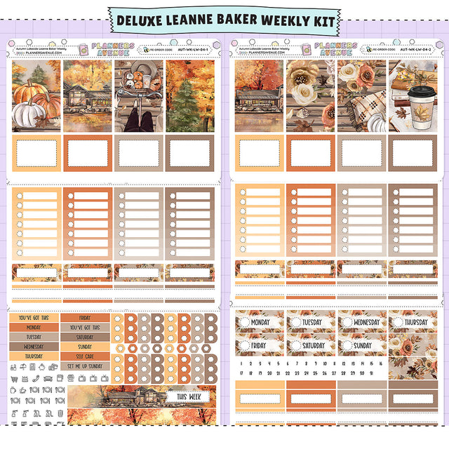 Autumn Lake Leanne Baker Weekly Sticker Foiled Kit (ROSE GOLD FOIL)